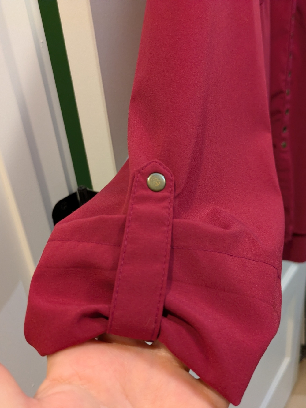 🔴3/$15 N Touch Berry Red Button-Front Tunic Shirt - Picture 5 of 12